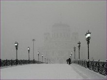  святой  снегопад пришел в приморье с громом и молнией